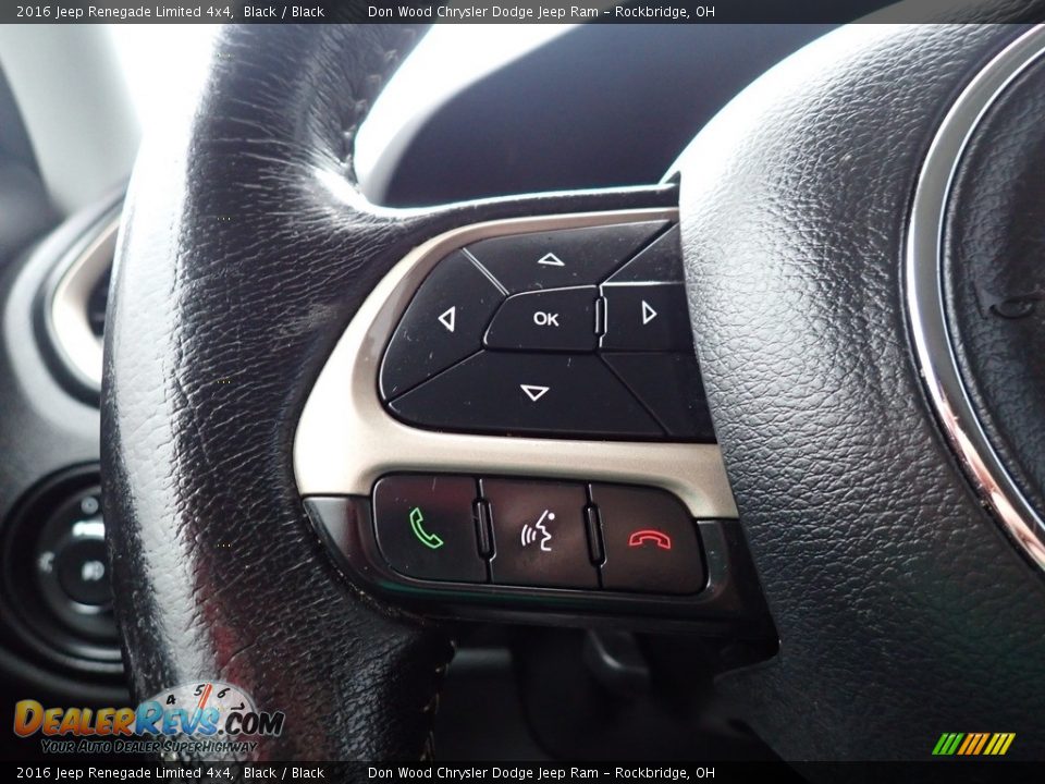 2016 Jeep Renegade Limited 4x4 Black / Black Photo #25