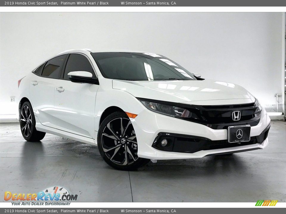 2019 Honda Civic Sport Sedan Platinum White Pearl / Black Photo #33