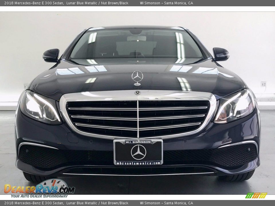 2018 Mercedes-Benz E 300 Sedan Lunar Blue Metallic / Nut Brown/Black Photo #2