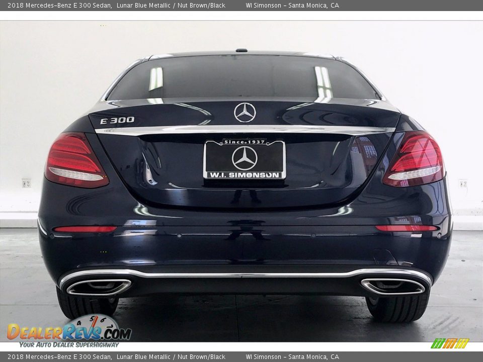 2018 Mercedes-Benz E 300 Sedan Lunar Blue Metallic / Nut Brown/Black Photo #3