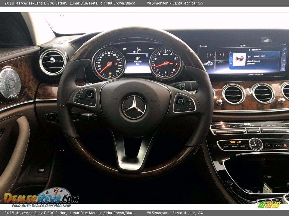 2018 Mercedes-Benz E 300 Sedan Lunar Blue Metallic / Nut Brown/Black Photo #4
