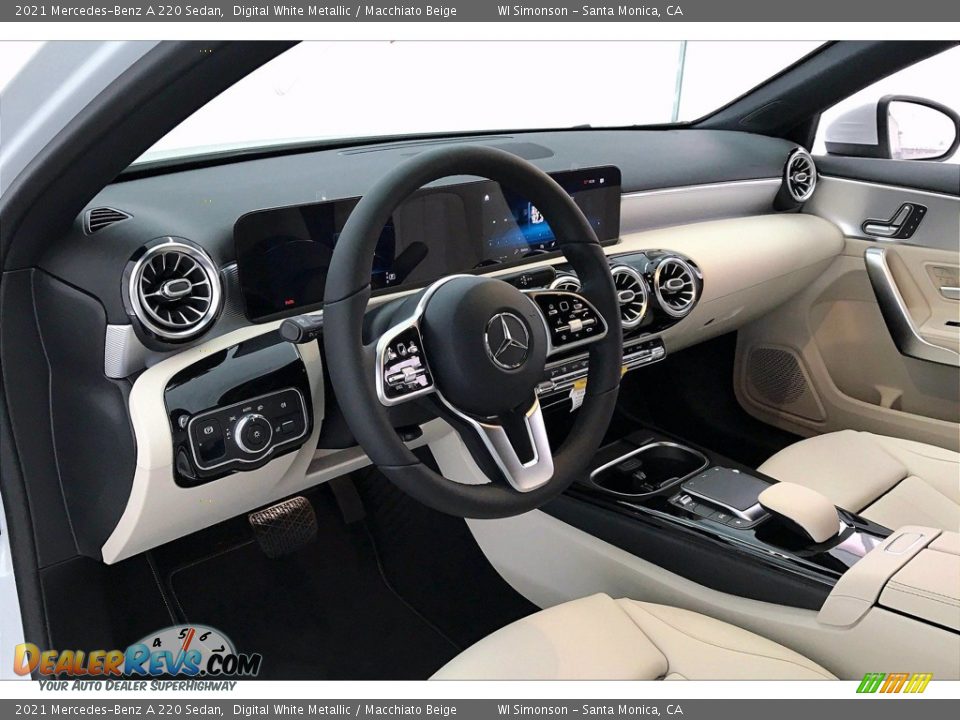 2021 Mercedes-Benz A 220 Sedan Digital White Metallic / Macchiato Beige Photo #4