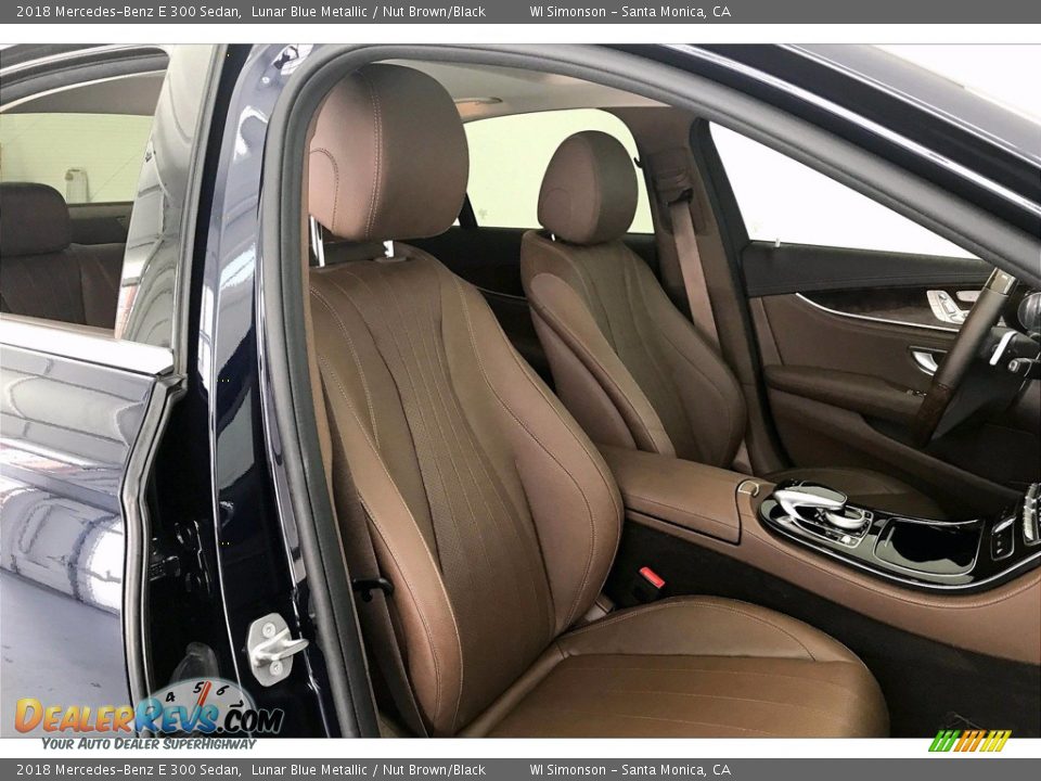 2018 Mercedes-Benz E 300 Sedan Lunar Blue Metallic / Nut Brown/Black Photo #6