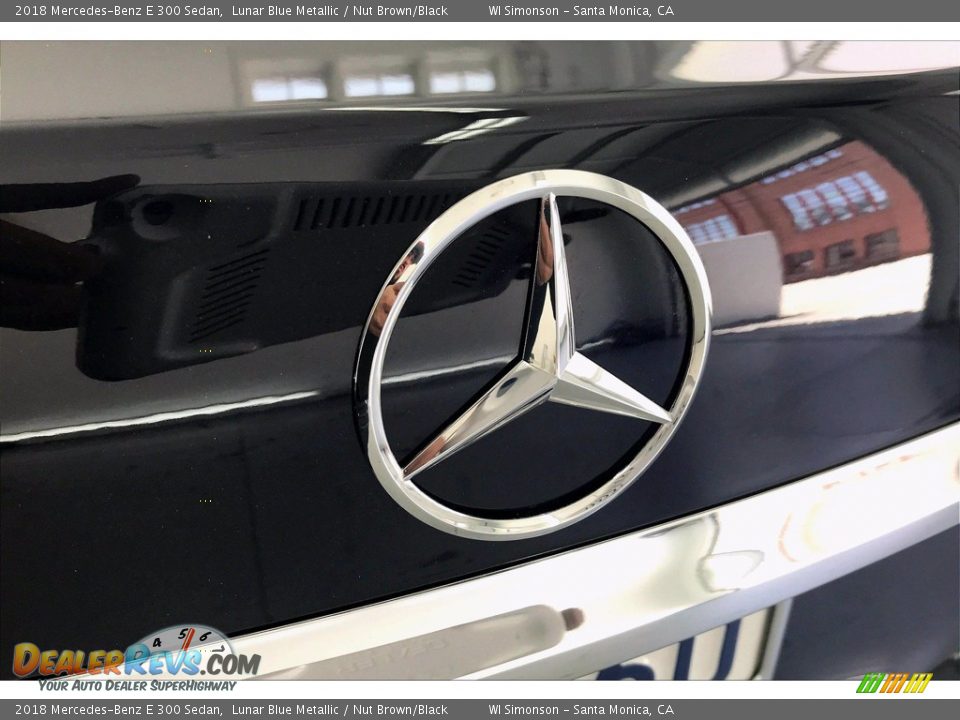 2018 Mercedes-Benz E 300 Sedan Lunar Blue Metallic / Nut Brown/Black Photo #7