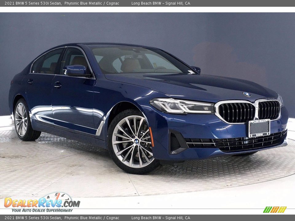 2021 BMW 5 Series 530i Sedan Phytonic Blue Metallic / Cognac Photo #19