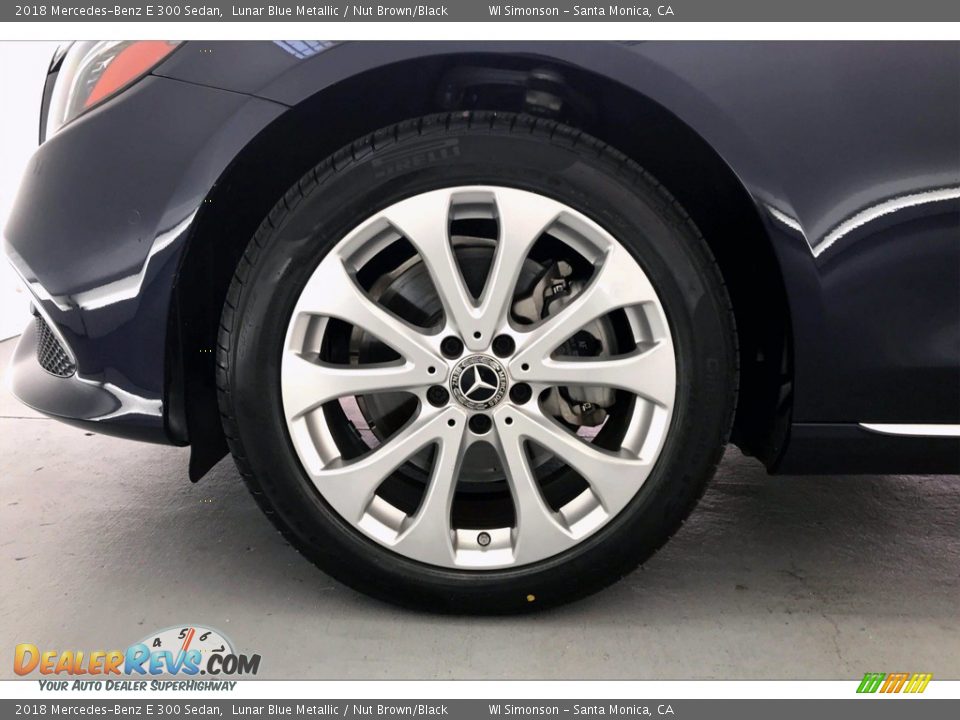 2018 Mercedes-Benz E 300 Sedan Lunar Blue Metallic / Nut Brown/Black Photo #8