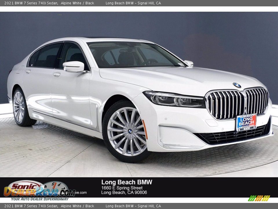 2021 BMW 7 Series 740i Sedan Alpine White / Black Photo #1