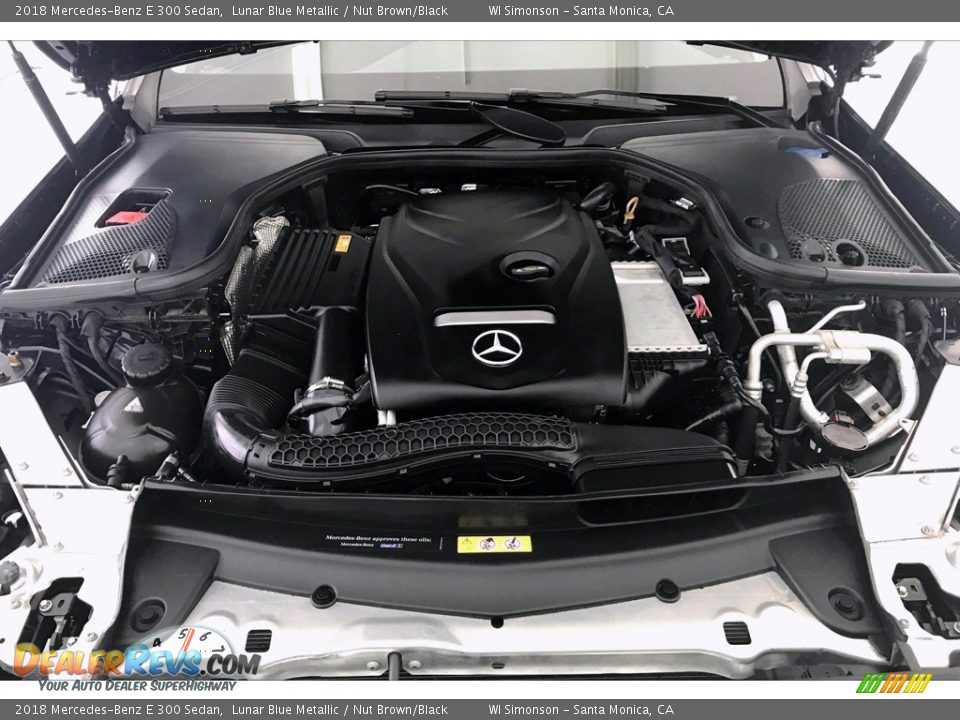 2018 Mercedes-Benz E 300 Sedan Lunar Blue Metallic / Nut Brown/Black Photo #9