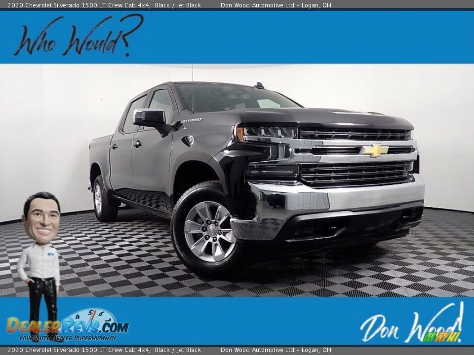 2020 Chevrolet Silverado 1500 LT Crew Cab 4x4 Black / Jet Black Photo #1