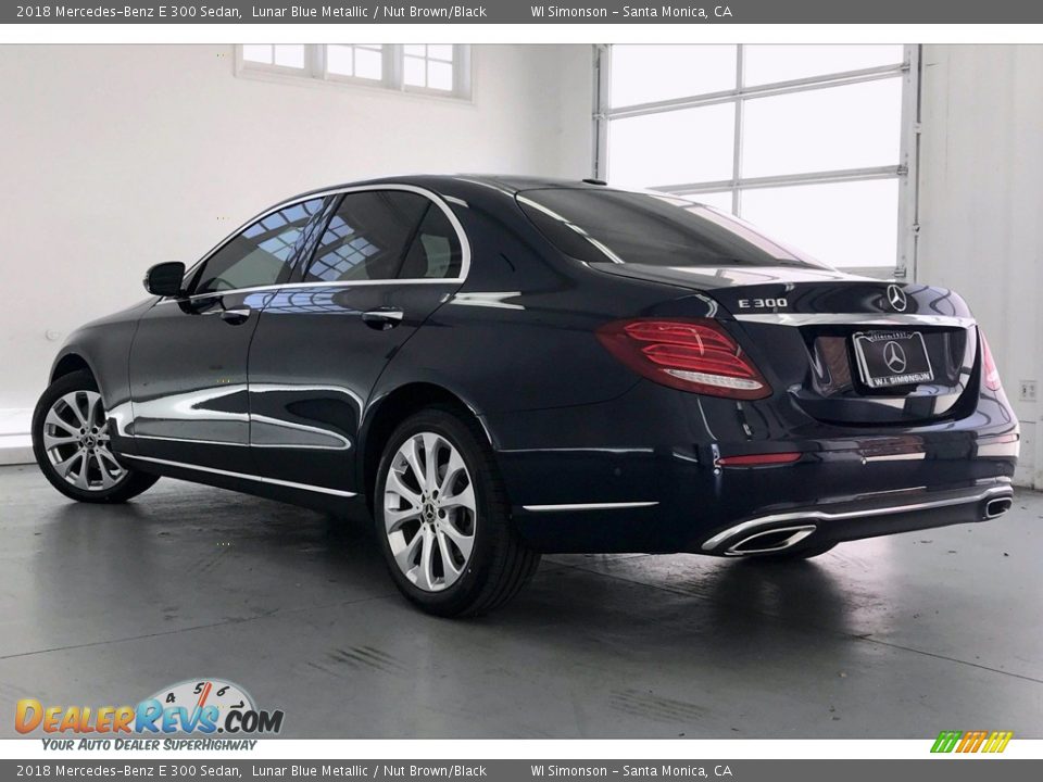 2018 Mercedes-Benz E 300 Sedan Lunar Blue Metallic / Nut Brown/Black Photo #10