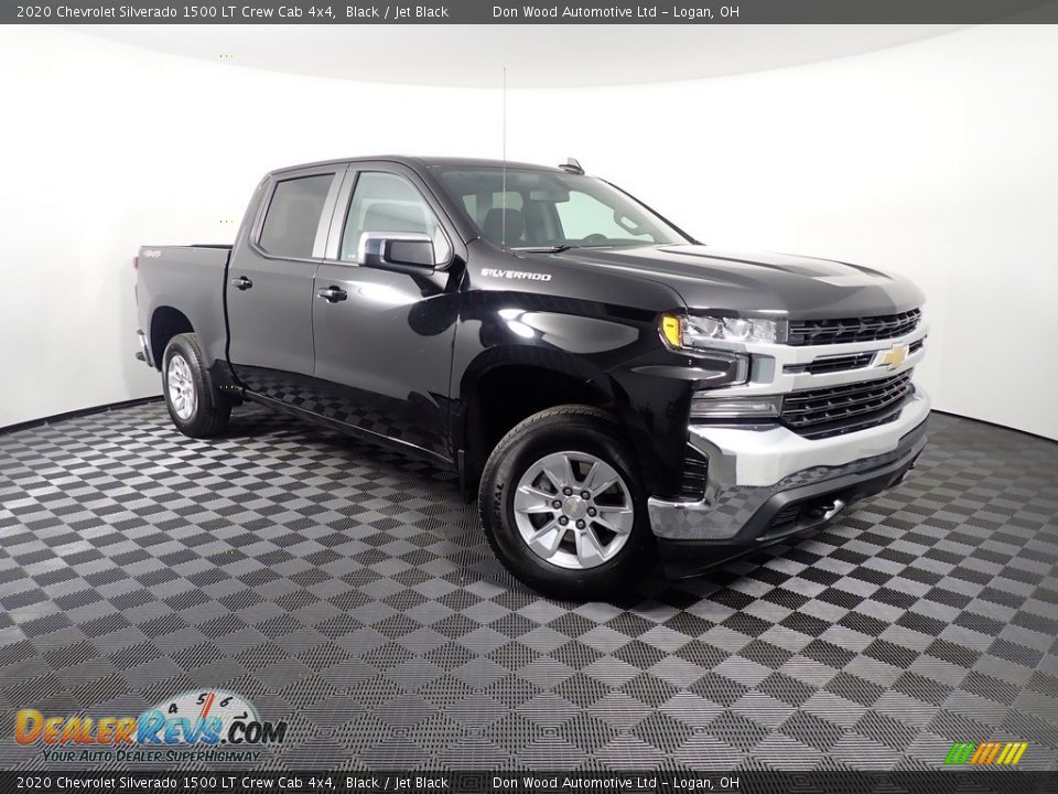 2020 Chevrolet Silverado 1500 LT Crew Cab 4x4 Black / Jet Black Photo #3