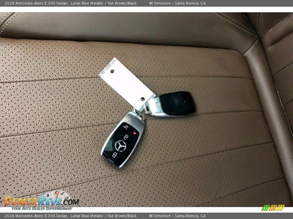 2018 Mercedes-Benz E 300 Sedan Lunar Blue Metallic / Nut Brown/Black Photo #11