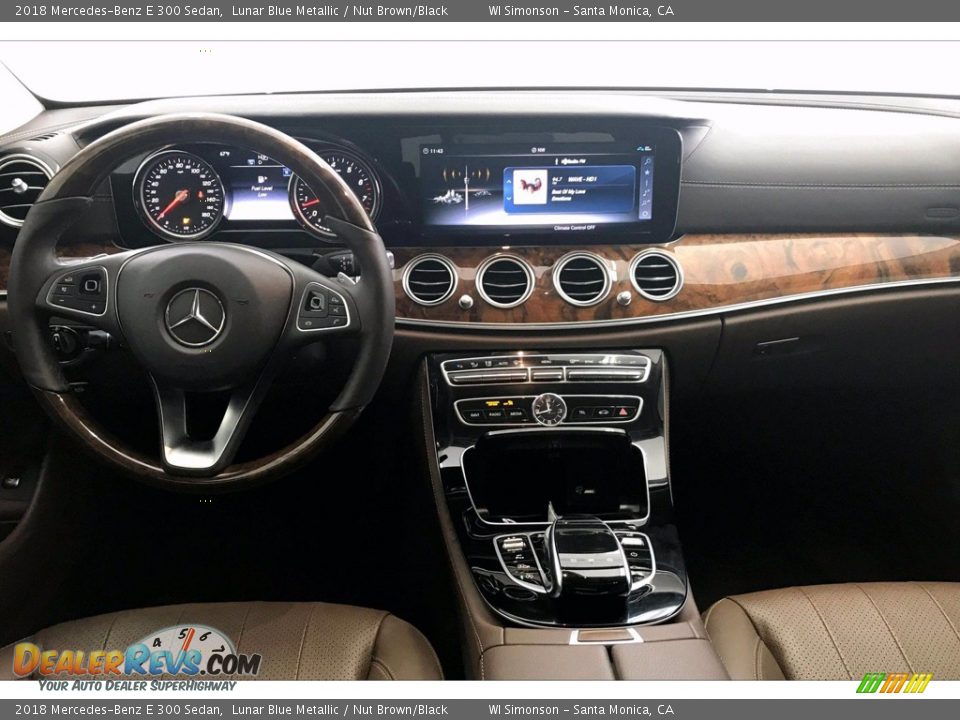 2018 Mercedes-Benz E 300 Sedan Lunar Blue Metallic / Nut Brown/Black Photo #17