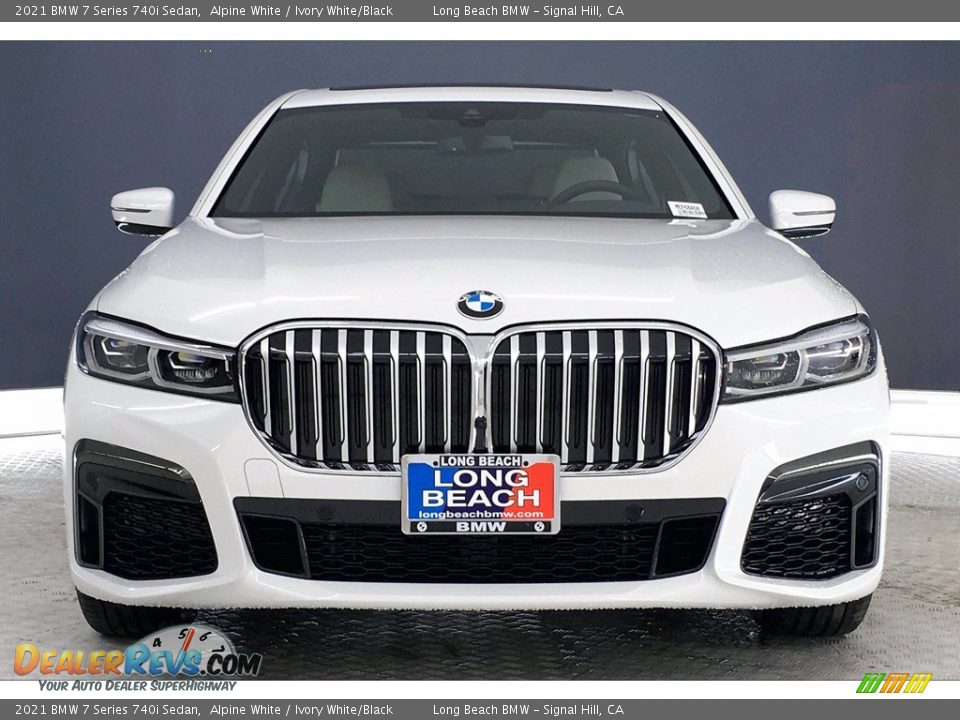 2021 BMW 7 Series 740i Sedan Alpine White / Ivory White/Black Photo #2
