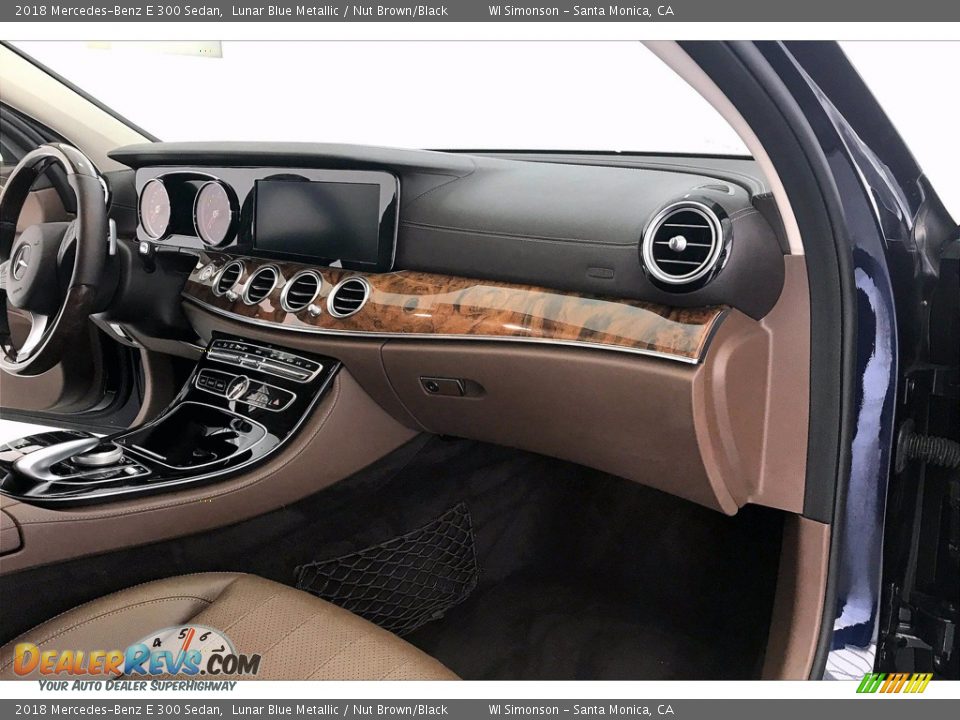 2018 Mercedes-Benz E 300 Sedan Lunar Blue Metallic / Nut Brown/Black Photo #28