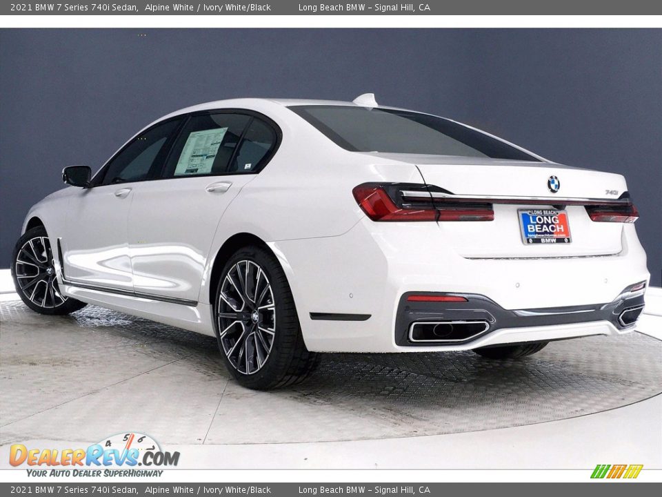 2021 BMW 7 Series 740i Sedan Alpine White / Ivory White/Black Photo #3