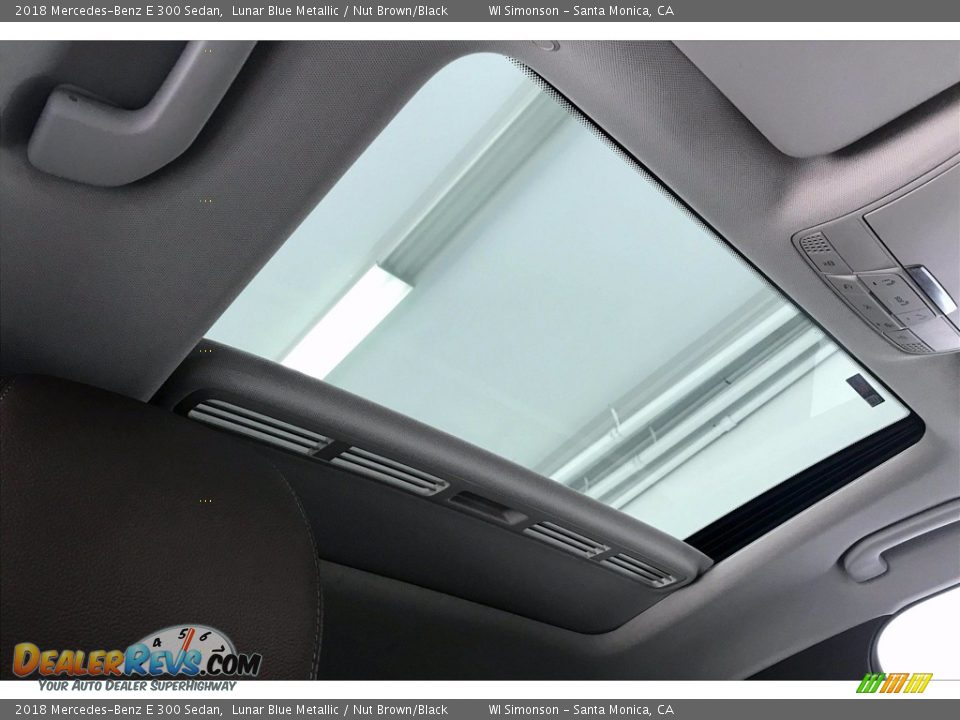 2018 Mercedes-Benz E 300 Sedan Lunar Blue Metallic / Nut Brown/Black Photo #29