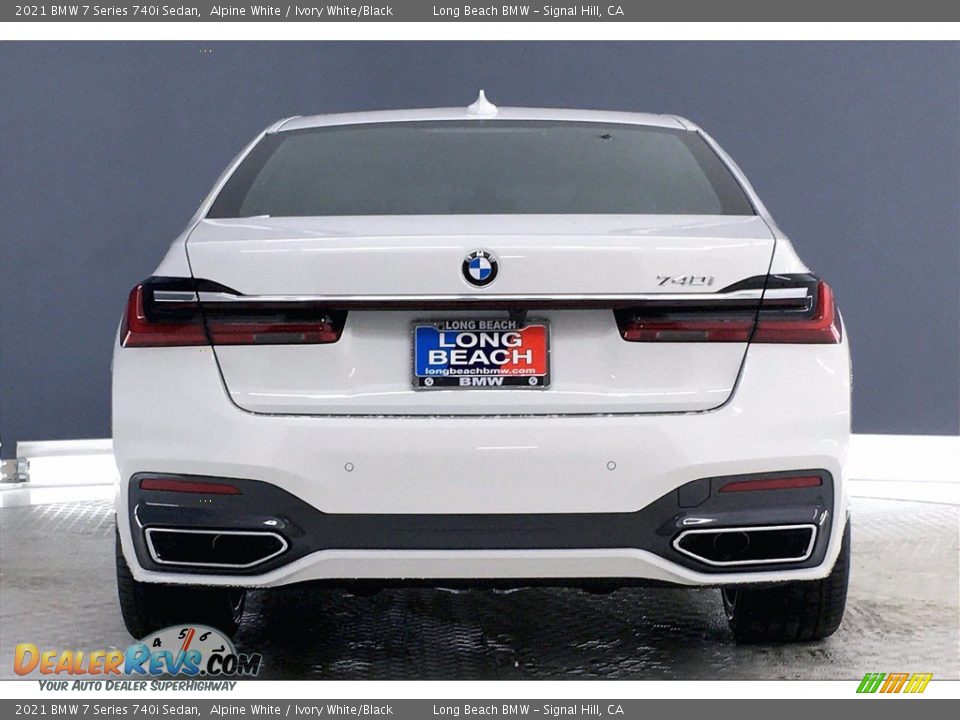 2021 BMW 7 Series 740i Sedan Alpine White / Ivory White/Black Photo #4