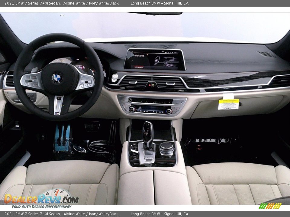 2021 BMW 7 Series 740i Sedan Alpine White / Ivory White/Black Photo #5