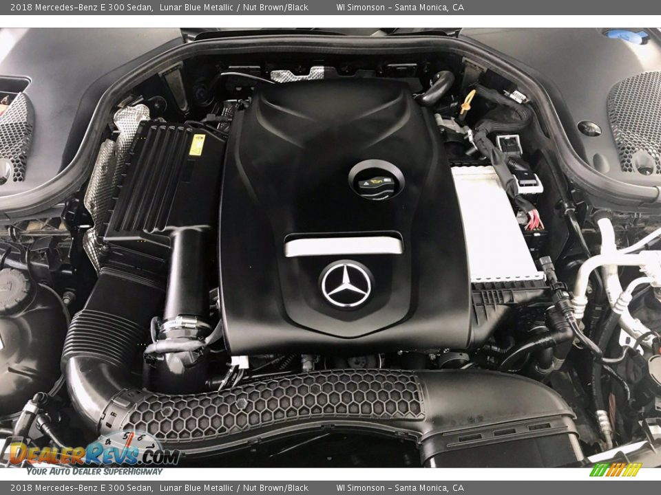 2018 Mercedes-Benz E 300 Sedan Lunar Blue Metallic / Nut Brown/Black Photo #31