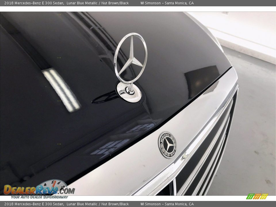 2018 Mercedes-Benz E 300 Sedan Lunar Blue Metallic / Nut Brown/Black Photo #33