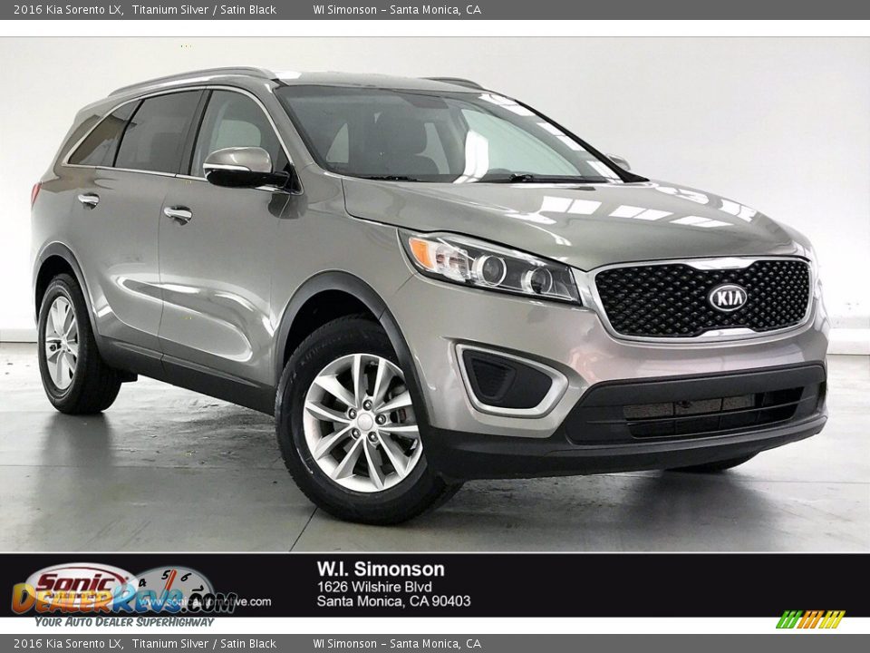 2016 Kia Sorento LX Titanium Silver / Satin Black Photo #1