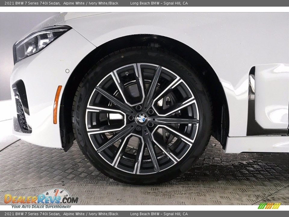 2021 BMW 7 Series 740i Sedan Alpine White / Ivory White/Black Photo #12