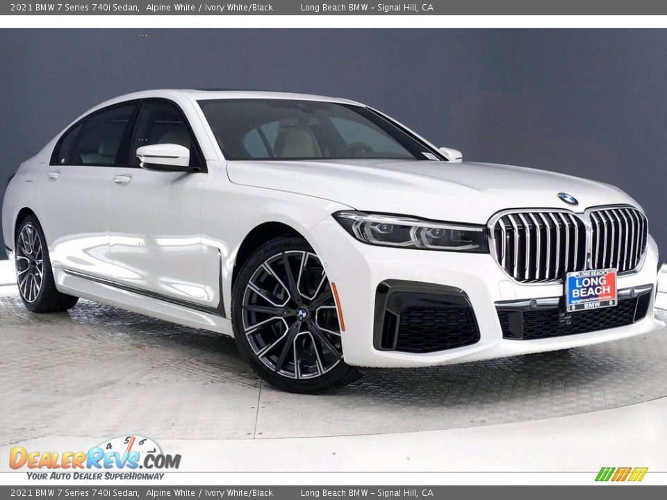 2021 BMW 7 Series 740i Sedan Alpine White / Ivory White/Black Photo #19