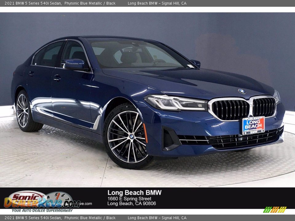 2021 BMW 5 Series 540i Sedan Phytonic Blue Metallic / Black Photo #1