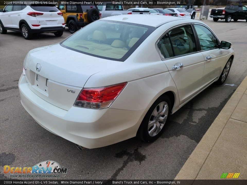 2009 Honda Accord EX-L V6 Sedan White Diamond Pearl / Ivory Photo #9