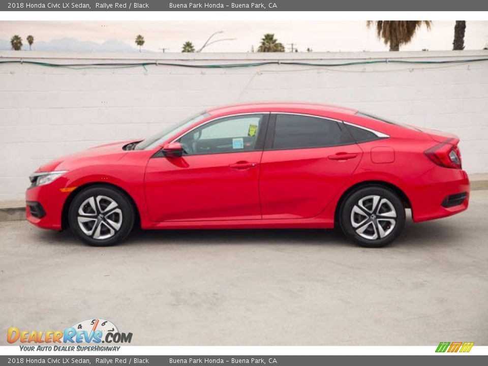 2018 Honda Civic LX Sedan Rallye Red / Black Photo #10