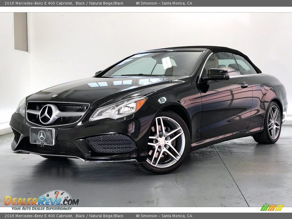 2016 Mercedes-Benz E 400 Cabriolet Black / Natural Beige/Black Photo #12