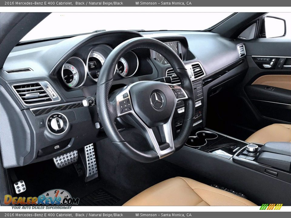 2016 Mercedes-Benz E 400 Cabriolet Black / Natural Beige/Black Photo #14