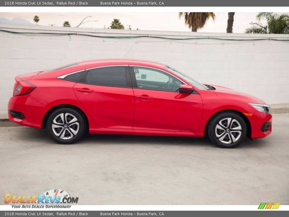 2018 Honda Civic LX Sedan Rallye Red / Black Photo #14