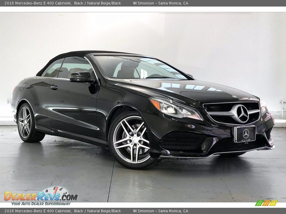 2016 Mercedes-Benz E 400 Cabriolet Black / Natural Beige/Black Photo #34