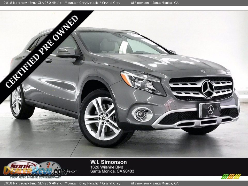 2018 Mercedes-Benz GLA 250 4Matic Mountain Grey Metallic / Crystal Grey Photo #1