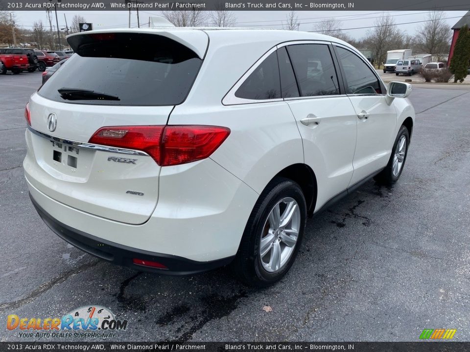 2013 Acura RDX Technology AWD White Diamond Pearl / Parchment Photo #6