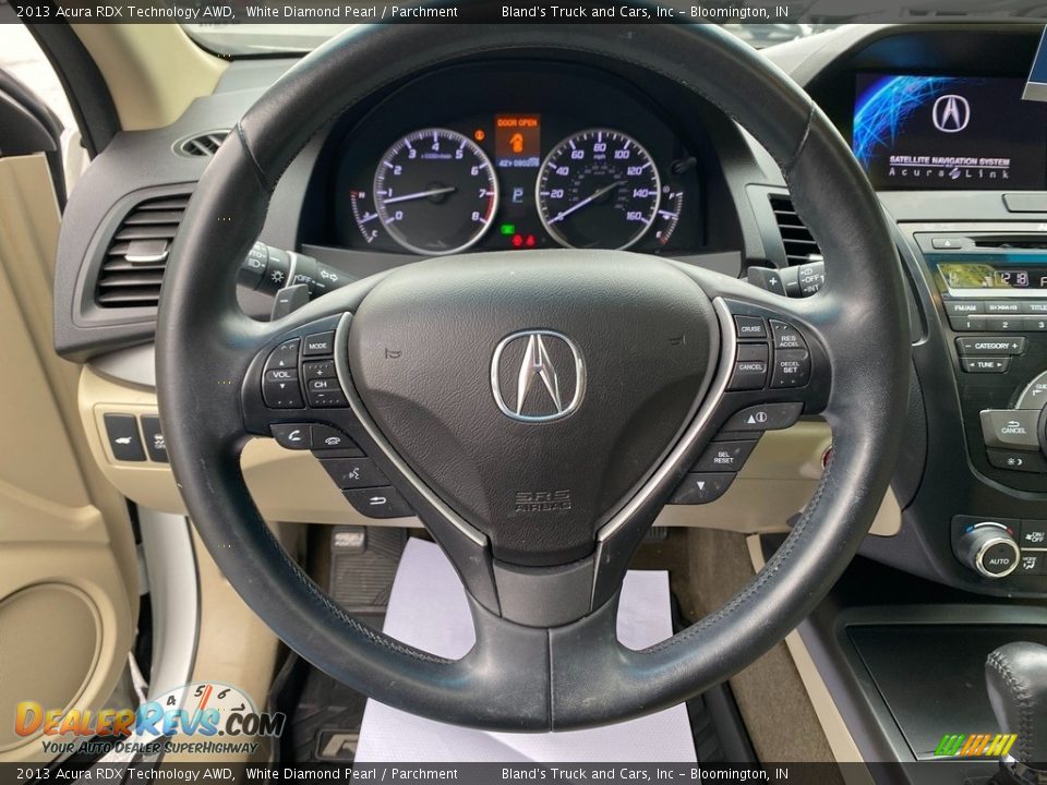 2013 Acura RDX Technology AWD White Diamond Pearl / Parchment Photo #12