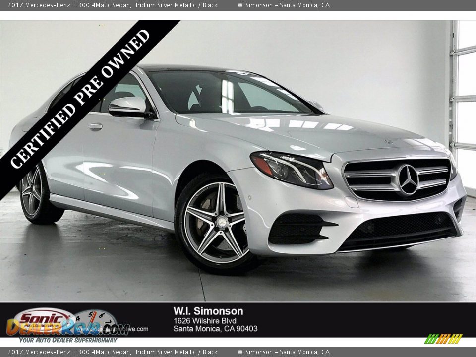 2017 Mercedes-Benz E 300 4Matic Sedan Iridium Silver Metallic / Black Photo #1