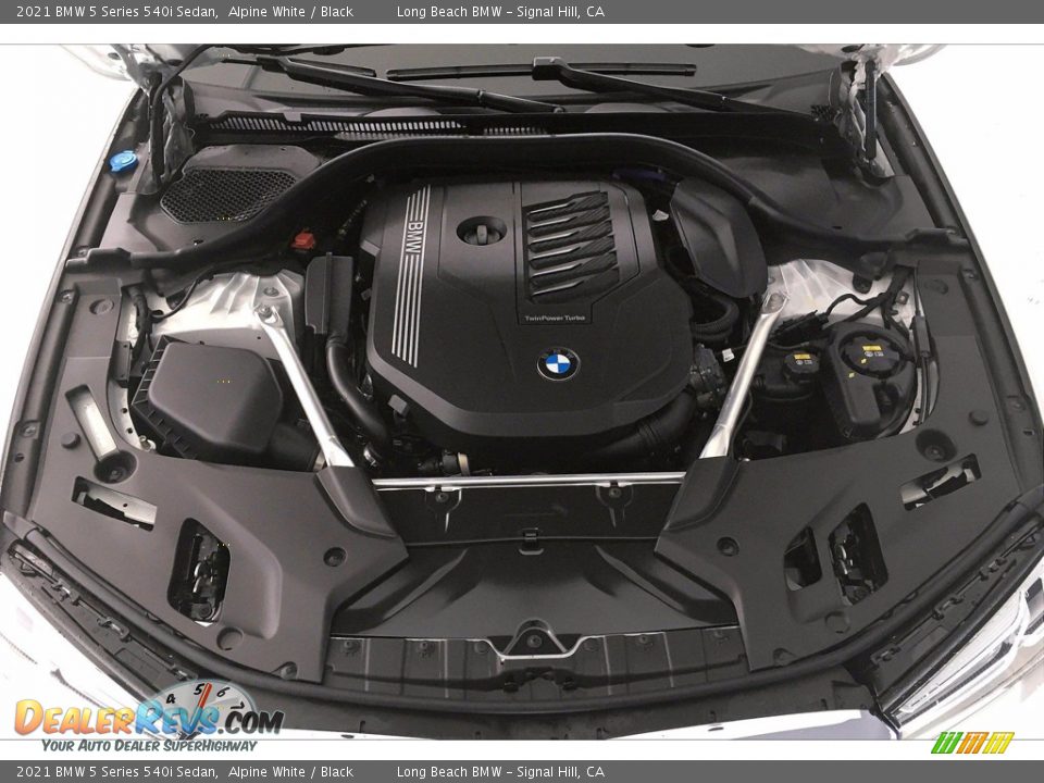 2021 BMW 5 Series 540i Sedan Alpine White / Black Photo #10