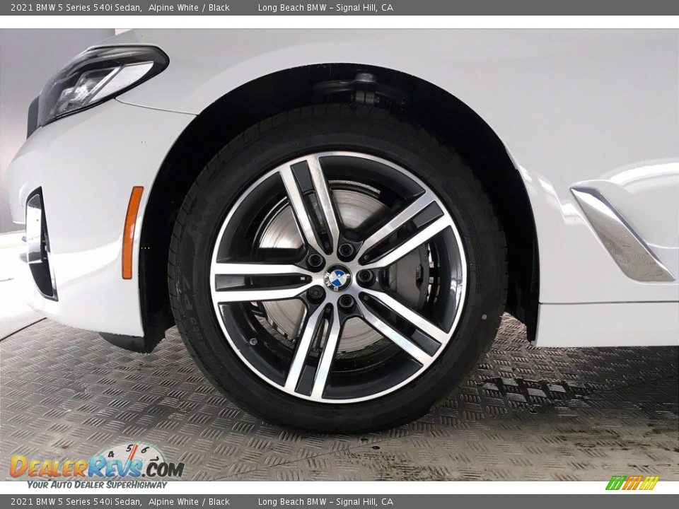 2021 BMW 5 Series 540i Sedan Alpine White / Black Photo #12