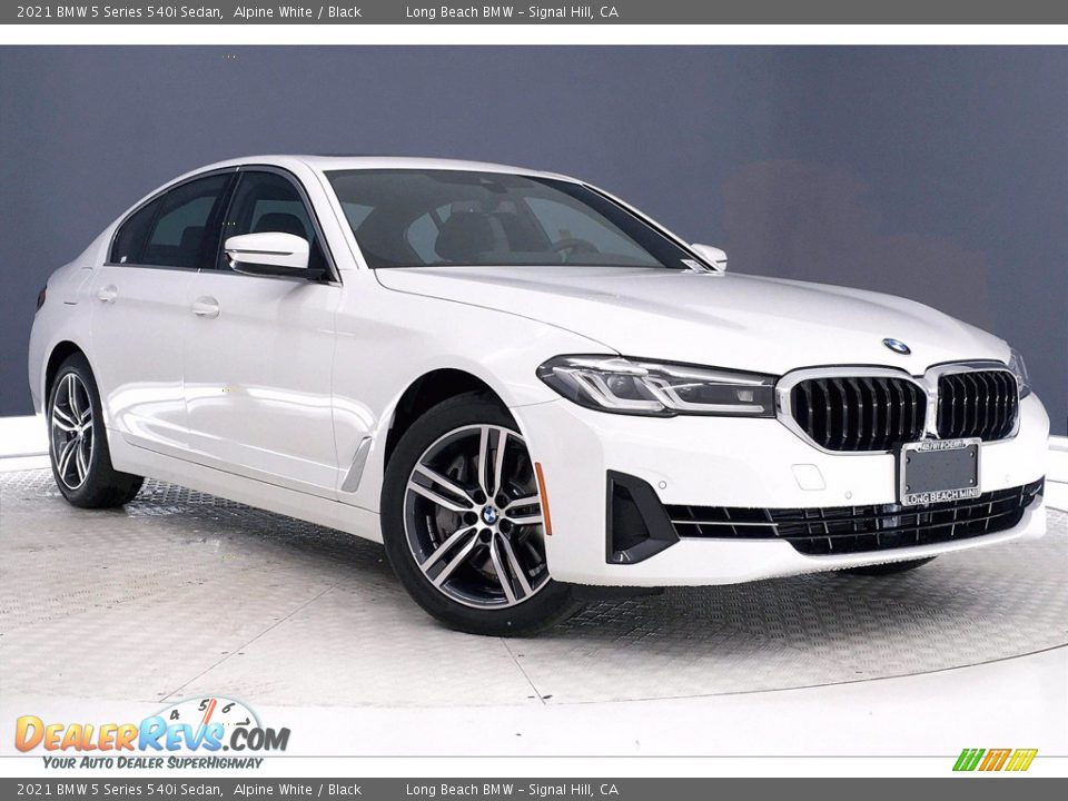 2021 BMW 5 Series 540i Sedan Alpine White / Black Photo #19