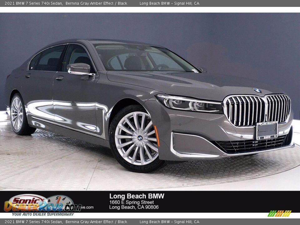 2021 BMW 7 Series 740i Sedan Bernina Gray Amber Effect / Black Photo #1