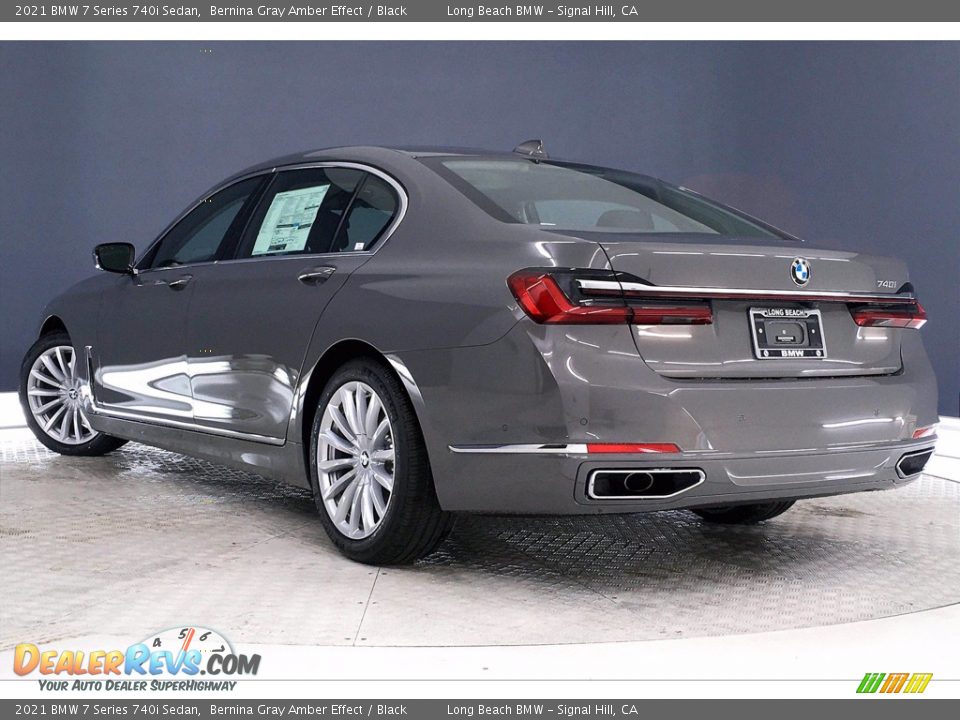 2021 BMW 7 Series 740i Sedan Bernina Gray Amber Effect / Black Photo #3