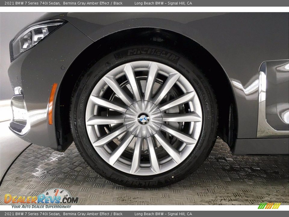 2021 BMW 7 Series 740i Sedan Bernina Gray Amber Effect / Black Photo #12