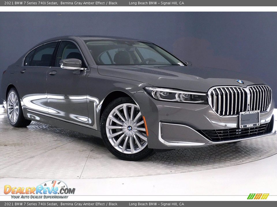 2021 BMW 7 Series 740i Sedan Bernina Gray Amber Effect / Black Photo #19