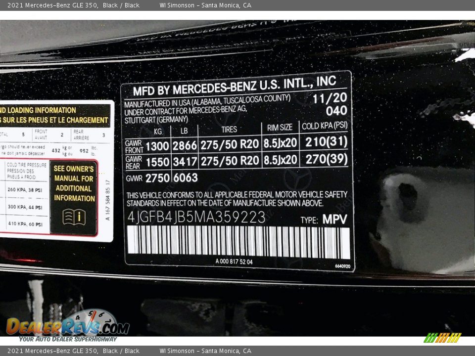 2021 Mercedes-Benz GLE 350 Black / Black Photo #11