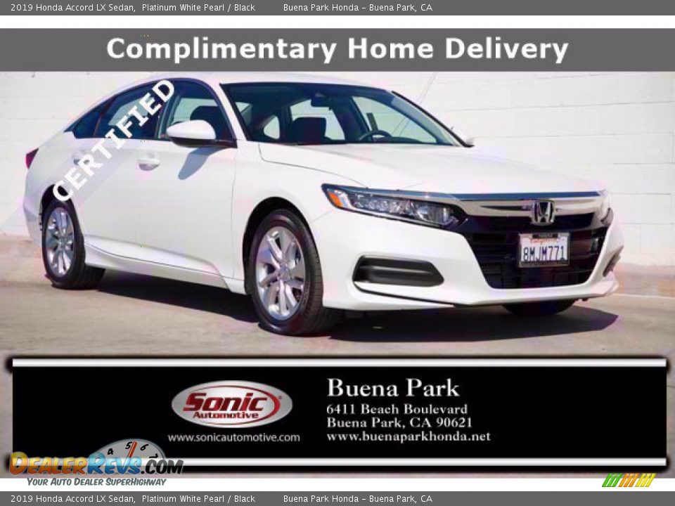 2019 Honda Accord LX Sedan Platinum White Pearl / Black Photo #1