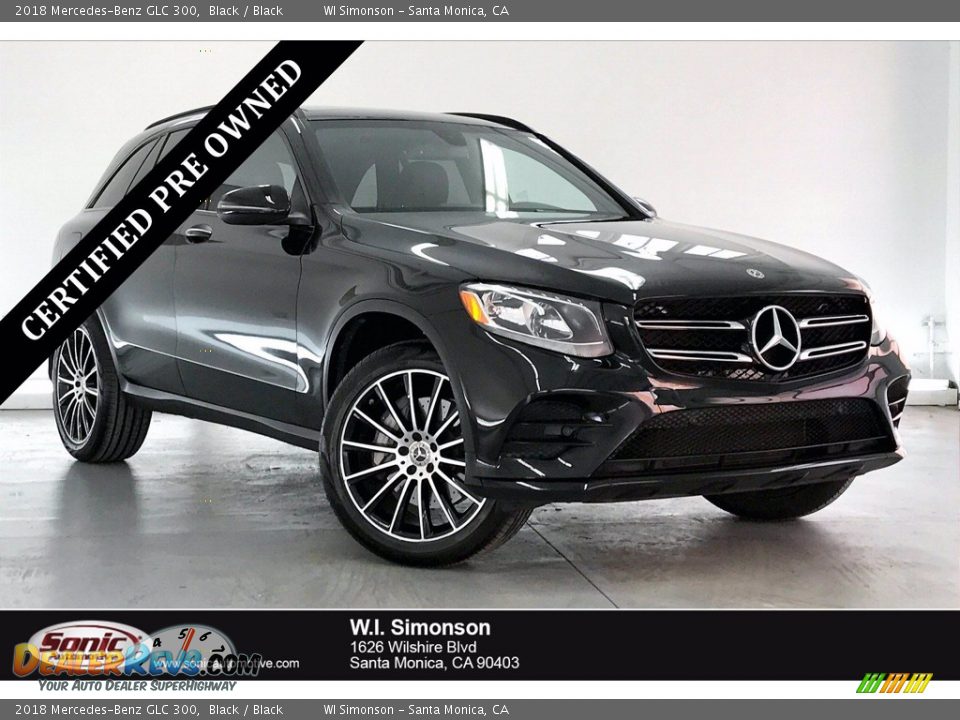 2018 Mercedes-Benz GLC 300 Black / Black Photo #1