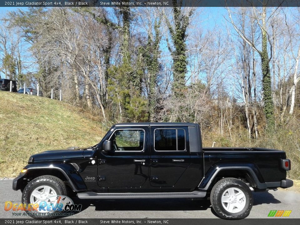 2021 Jeep Gladiator Sport 4x4 Black / Black Photo #1